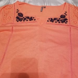 3x coral shirt